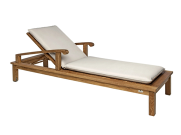 SAINT LAURENT - Recliner wooden sun lounger by Il Giardino di Legno - view 2
